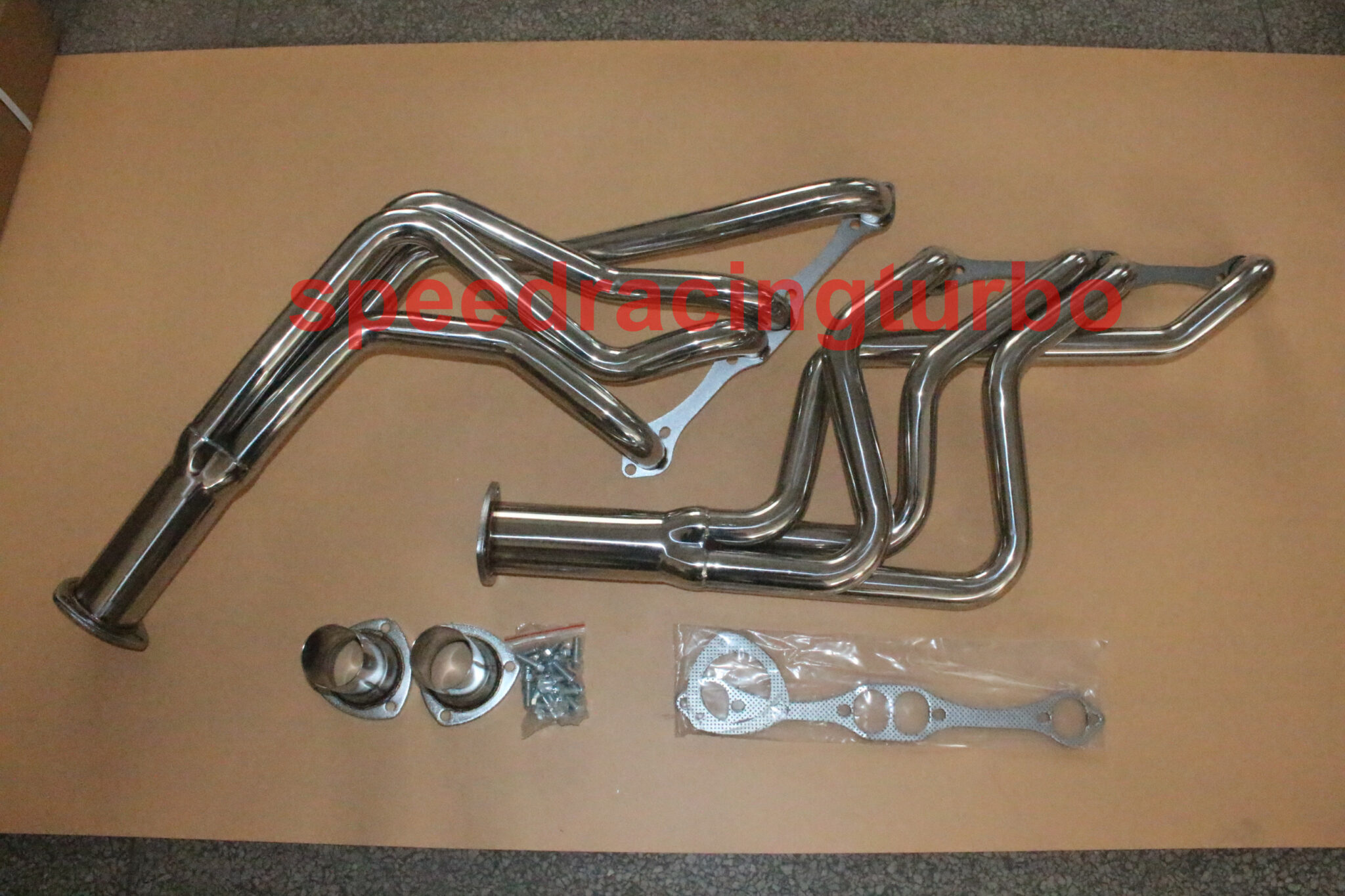 NEW 196489 CHEVY LONG TUBE HEADERS,POLISHED,SBC,IMPALA,BEL AIR,CAMARO